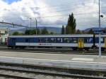 SBB - Steuerwagen BDt 50 85 82-33 991-9 abgestellt im Bahnhofsareal von Delemont am 20.09.2014