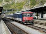 SBB - Regio ohne Lok am Schluss an der Spitze der Steuerwagen BDt 50 85 82-33 983-6 abgestellt im Bahnhof Brig am 22.09.2014