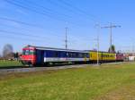 SBB - Test/Messzug mit dem Steuerwagen BDt 50 85 82-33 984-4 an der Spitze unterwegs bei Lyssach am 20.02.2015