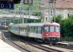 SBB - Einfahrender Schnellzug( Re 4/4 11111 am Schluss ) im Bahnhof von Liestal am 02.08.2008