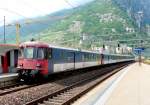 SBB - Regio mit zusatzsteuerwagen im Bahnhof von Martigny am 01.09.2008