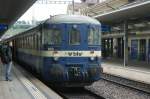 Bei strmendem Regen in Spiez am 22.06.2009 wurde dieser BLS Steuerwagen abgelichtet.