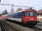 Ein BLS-Reservependel, bestehend aus dem BDt 911 (ehemals SBB-BDt 916), den AB 410 sowie B 505 (ehemals RM) sowie der Re 420 511-8 (ehemals SBB Re 4/4 II 11105) am 28.