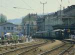 SBB - Regio im Bahnhof Rorschach Hafen im Mia 1985 .. Bild ab Dia