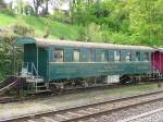 Bierbrauerei Feldschlsschen - Grner Gstezug Personenwagen abgestellt im Bahnhofsareal von Rheinfelden am 18.04.2009