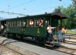 DVZO - Personenwagen C 106 bei Rangierarbeiten mit im Bahnhofsareal von Arth-Goldau am 23.05.2009