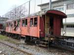 Ex SBB  - Im Areal des Gterbahnhof von Biel / Bienne ist der ehemaliger Dienstwagen Y 30 85 94 05 102-8 abgestellt am 23.03.2008