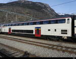 SBB - Doppelstock Personenwagen  1 Kl.  A 50 85 16-94 012-1 abgestellt im Bhf. Brig am 18.2.2024