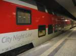 CNL 472 von Basel SBB nach Kopenhagen mit Kurswagen nach Moskau.Am 07.01.09 beim Halt in Mannheim Hbf.