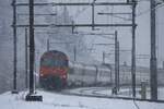 Nachschuss auf einen Zug von SBB-Personenverkehr am 27.01.2021 bei Tecknau BL auf der Fahrt nach Olten.