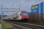 IC 2000 Steuerwagen Bt 50 85 26-94 904-7 fährt am 02.01.2025 Richtung Station Itingen.