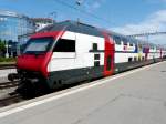 SBB - Doppelstock Steuerwagen mit Kinderabteil Bt 50 85 26-94 920-3 in Fribourg am 26.07.2008