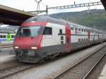 SBB - Doppelstock Steuerwagen Bt 50 85 26-94 900-5 im Bahnhof Biel/Bienne am 11.10.2009