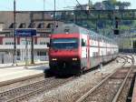 SBB - IR bei der durchfahrt im Bahnhof Lenzburg am 20.08.2011