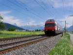 SBB - IR mit Steuerwagen voraus unterwegs nach Bern bei Uttigen am 14.05.2015