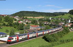 IR 2080 (Zürich Flughafen-Basel SBB) mit Schublok Re 460 054-0 bei Zeihen 18.7.16