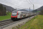 IC 2000 Steuerwagen Bt 50 85 26-94 901-3 fährt am 04.03.2024 Richtung Bahnhof Gelterkinden.