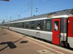 Der Wagenpark vom EC 101. Der Zug besteht aus einen IR-Wagen. Der rest besteht aus SBB Wagen. Aufgenommen am 01.05.07