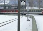 Die Strassenberfhrung bei Zizers, wo sich SBB und RhB trennen.