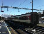 Ein VoralpenExpress nach Romanshorn wurde am 17.02.2012 ausnahmsweise mal mit einem EW IV verstrkt.