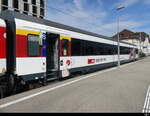 SBB - Salonwagen S 50 85 89-95 000-7 abgestellt im Bhf. Delémont am 05.10.2023