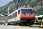 SBB Bt 969-8 der am 17.6.23 beim Bahnhof Brig abgestellt steht.