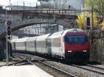 SBB - Einfahrender Schnellzug mit Steuerwagen Bt 50 85 28-94 9..-.