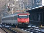 SBB  - IR nach Bern mit Steuerwagen voraus unterwegs in Roggwil-Wynau am 30.11.2008