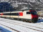 SBB - Steuerwagen BDt 50 85 28-94 970-6 in Brig am 30.12.2010  ..