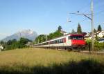 Infolge Bauarbeiten in Rotkreuz werden am 08.06.13 die Gotthard-IR und ICN via Seelinie (Kssnacht/Meggen) umgeleitet.