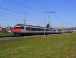 SBB - RE nach Bern unterwegs bei Lyssach am 20.02.2015