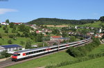 IC 578 (Chur-Basel SBB) mit Schublok Re 460 055-7 bei Zeihen 18.7.16