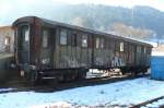 Ausrangierter SBB Gepckwagen D 50 85 92-33 002-3 abgestellt im VVT - Areal in St-Sulpice am 02.02.2007