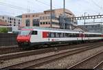 Bt (50 85 28-94 918-5 CH-SBB) mit Schublok Re 460 053-2  Suhrental  als IR 2320 (IR 26) von Erstfeld (CH) erreicht seinen Endbahnhof Olten (CH) auf Gleis 10.