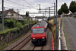 Bt (50 85 28-94 ??? CH-SBB) mit Schublok Re 460 ??? unterwegs in Cully VD (CH).