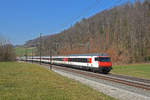 IC Steuerwagen Bt 50 85 28-94 977-1 fährt Richtung Bahnhof Tecknau.