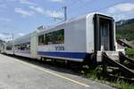 Der ex BLS B Jumbo 627 der am 16.7.23 beim Bahnhof Balsthal abgestellt ist.