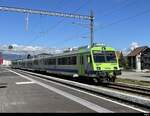 BLS - Regio von Büren an der Aare nach Lyss bei der Ausfahrt aus dem Bhf.