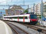 SBB - Regio mit dem ABt 50 85 39-43 844-2 an der Spitze bei der einfahrt in den Bahnhof von Neuchatel am 08.08.2010