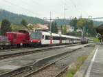 SBB - Bahnhof Tavannes Kreuzung von 2 Regionalzgen am 30.09.2012