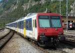 SBB / RegionAlps - Einfahrender Regionalzug 4-Teilig (Bt + B + AB + RBDe 4/4) im Bahnhof von Brig am 20.09.2007