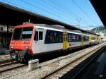 SBB / ChV - Regio nach Puidoux-Chexbres mit dem Steuerwagen Bt 50 85 29-34 945-2 am Schluss im Bahnhof von Vevey am 30.05.2009