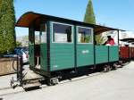 SchBB - Personenwagen C 281 im Betriebsareal bei der SchBB = Schinznacher Baumschulbahn am 27.04.2008 ....