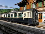 Goldenpass MOB - Salonwagen As 103 im Bahnhof von Montbovon am 26.08.2017