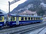 ABt 413 der BOB am 24.3.22 beim Bahnhof Zweilütschinen abgestellt.