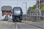 Der MOB GPX 4065 von Zweisimmen nach Montreux mit der schiebenden Ge 4/4 8004 muss in Chamby den Gegenzug abwarten und ermöglich dadurch dieses Bild.