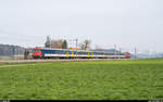 SBB EW-I-Pendel mit Re 4/4 II 11153 als Militärextrazug Thun - Bure am 27. März 2020 bei Schwanden.