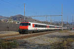 IC Steuerwagen Bt 50 85 28-94 923-5 durchfährt den Bahnhof Gelterkinden. Die Aufnahme stammt vom 11.01.2021.