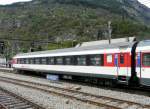 SBB - Personenwagen 2 Kl. B 50 85 21-73 312-3 im Bahnhof Brig am 27.04.2013