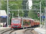 BDeh 3/6 25 mit Velowagen und drei offenen Sommerwagen macht sich auf den Wef nach Heiden. Mangels direktem Anschluss nach Chur, nehme ich den Weg der deutschen Ausflgler und nehme das Schiff nach Lindau. (26.05.2008)